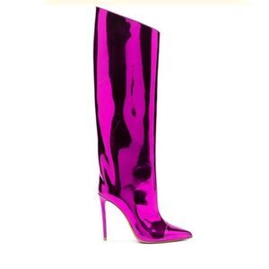 Alexandre Vauthier Metallic Mirrored Tall Pointed